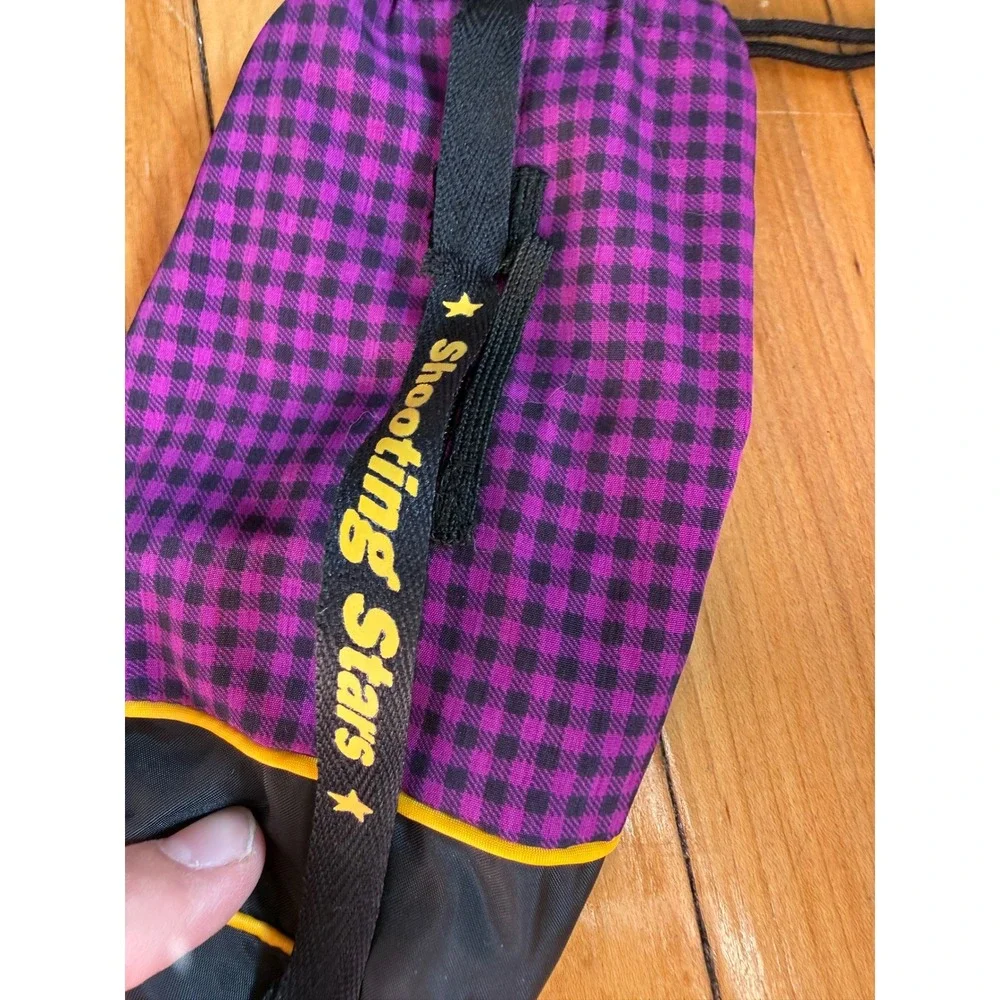 Vintage 1996 American Girl Pleasant Company Shooting Stars Gym Bag Purple Check